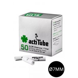 ActiTube Slim 7mm Aktivkohlefilter 50 Stück - Zigaretten Zubehör